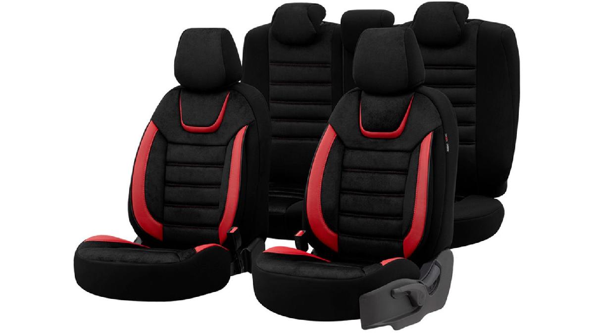 Housse+de+si%C3%A8ges+universel+en+suede%2Fcuir%2Ftextile+%27Iconic%27+Noir%2FRouge+-+11-pi%C3%A8ces+-+adapt%C3%A9+aux+Side-Airbags